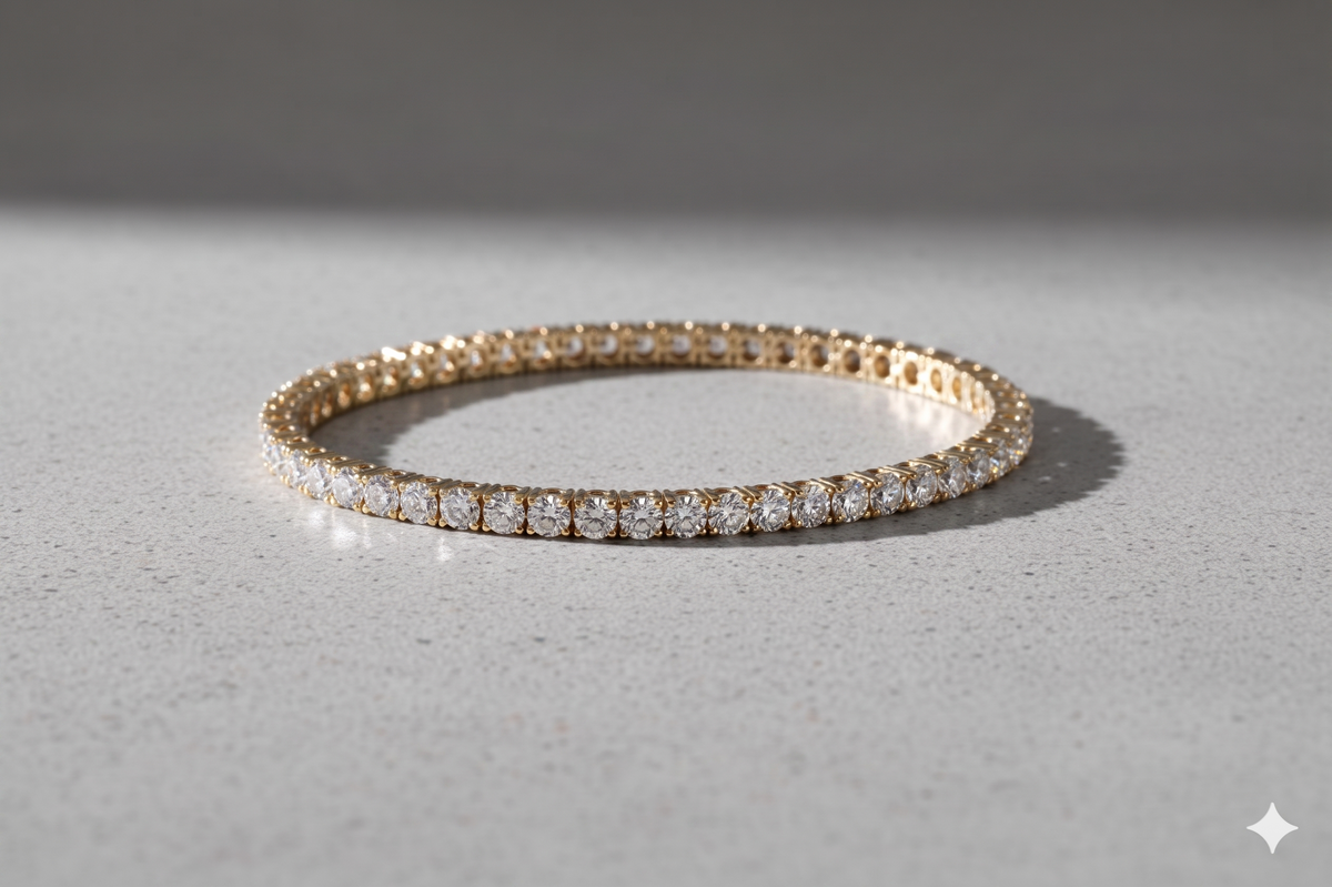 Round Brilliant Cut Classic Diamond Tennis Bracelet