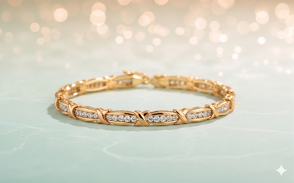 Hugs and Kisses X&O Diamond Tennis Bracelet