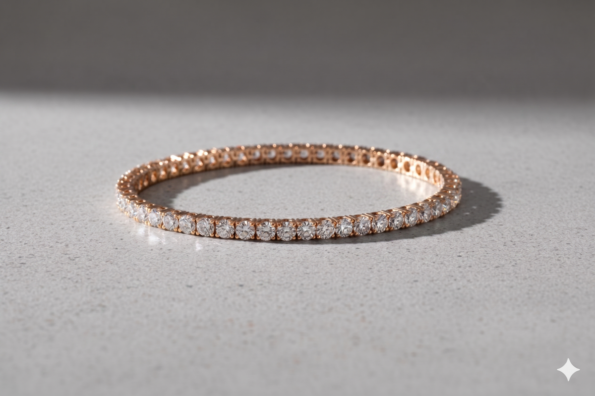 Round Brilliant Cut Classic Diamond Tennis Bracelet