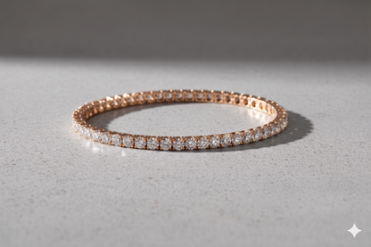 Round Brilliant Cut Classic Diamond Tennis Bracelet