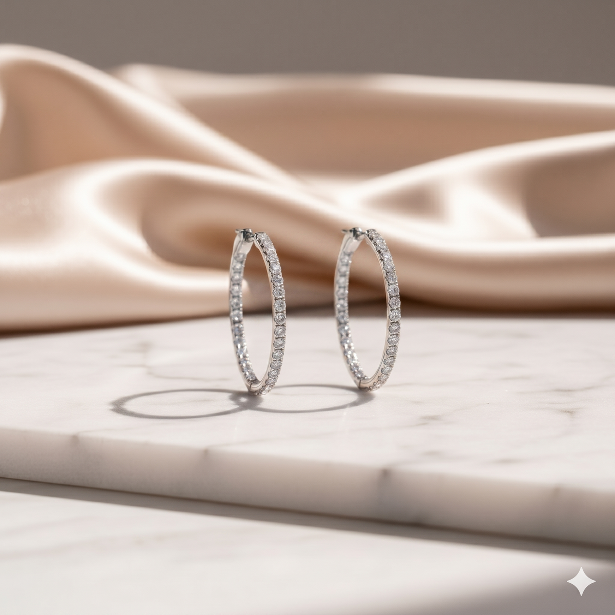 Inside Out Pavé Diamond Hoop Earrings