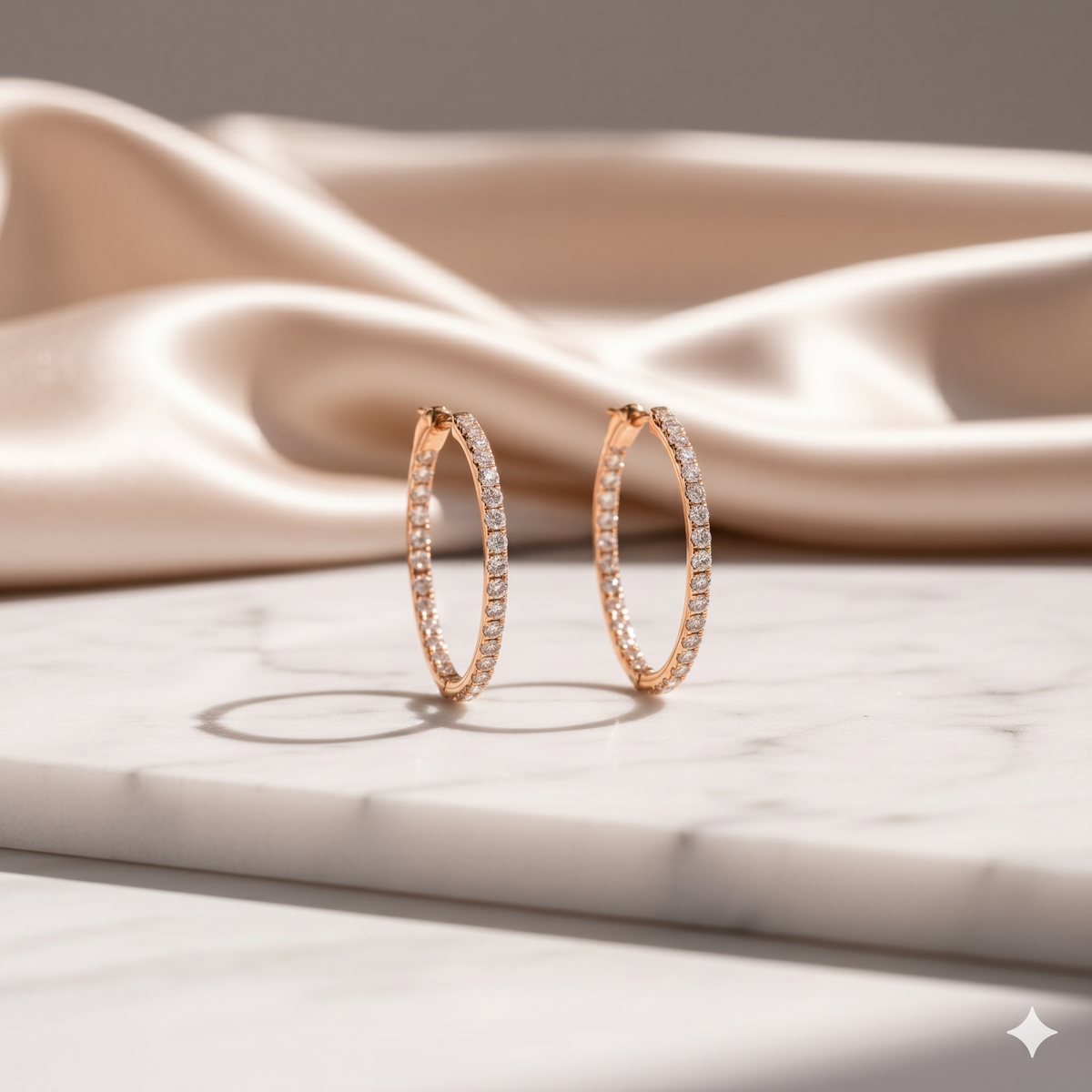 Inside Out Pavé Diamond Hoop Earrings