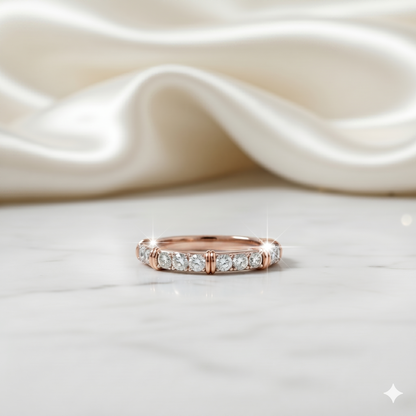 Segmented Multi-Stone Diamond Anniversary Band Ring