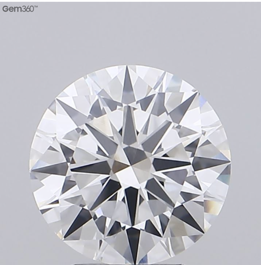 2.06 Carat Round Brilliant Lab-Grown Diamond | E Color | VVS2 Clarity | IGI Certified Excellent Cut