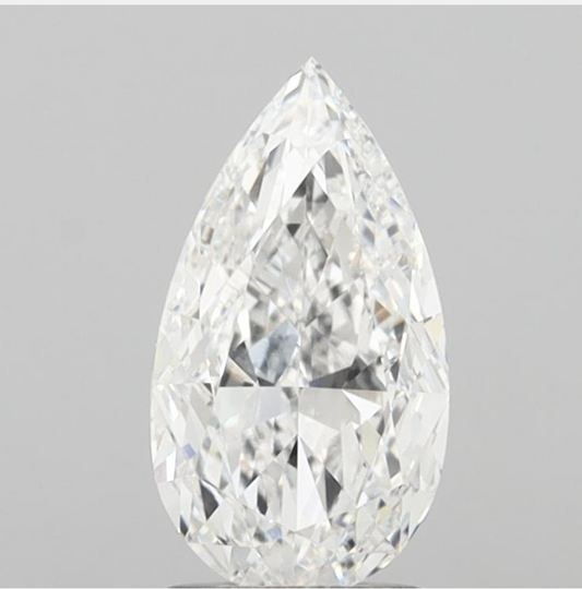 2.09 Carat Pear Shaped Lab-Grown Diamond | E Color | VVS1 Clarity | IGI Certified Excellent Polish & Symmetry