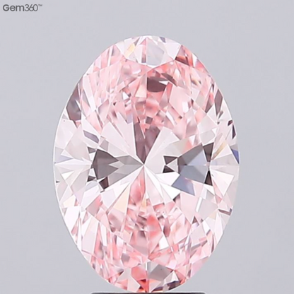 4.02 Carat Oval Cut Lab-Grown Diamond | Fancy Vivid Pink | VS2 Clarity | IGI Certified Excellent Polish & Symmetry