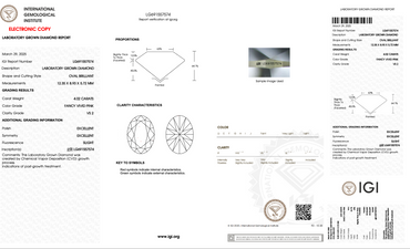 4.02 Carat Oval Cut Lab-Grown Diamond | Fancy Vivid Pink | VS2 Clarity | IGI Certified Excellent Polish & Symmetry