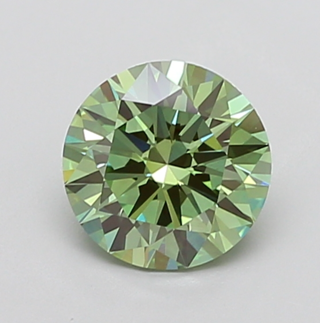 2.05 Carat Round Brilliant Lab-Grown Diamond | Fancy Vivid Green | VS1 Clarity | IGI Certified Excellent Cut