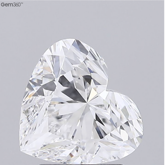 2.06 Carat Heart Shaped Lab-Grown Diamond | D Color | VVS2 Clarity | IGI Certified Excellent Polish & Symmetry
