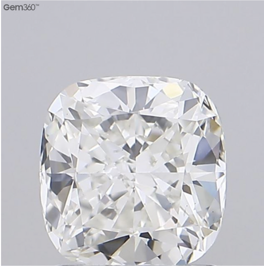 1.42 Carat Cushion Cut Lab-Grown Diamond | F Color | VS2 Clarity | IGI Certified Excellent Polish & Symmetry