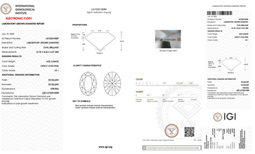 4.00 Carat Oval Cut Lab-Grown Diamond | Fancy Vivid Pink | VS1 Clarity | IGI Certified Excellent Polish & Symmetry