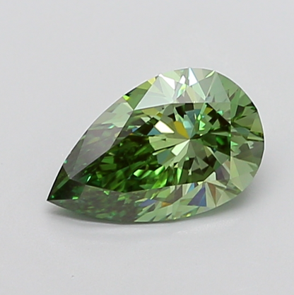 2.01 Carat Pear Shaped Lab-Grown Diamond | Fancy Vivid Green | VS1 Clarity | IGI Certified Excellent Polish & Symmetry