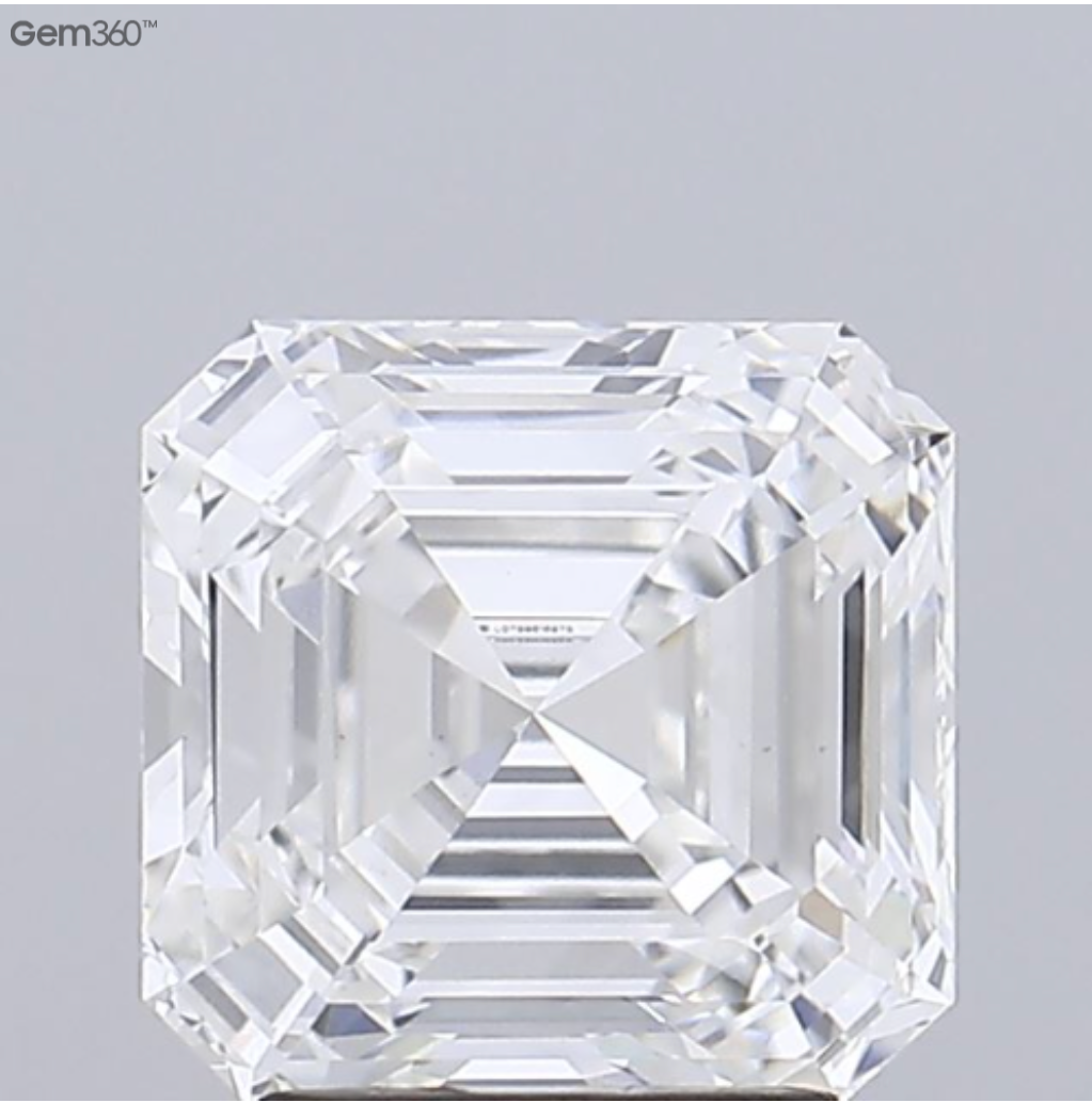 3.00 Carat Asscher Cut Lab-Grown Diamond | E Color | VS1 Clarity | IGI Certified Excellent Polish
